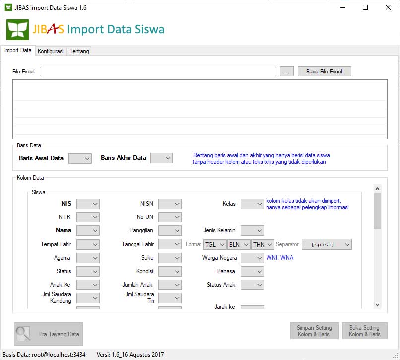 JIBAS Import Data Siswa